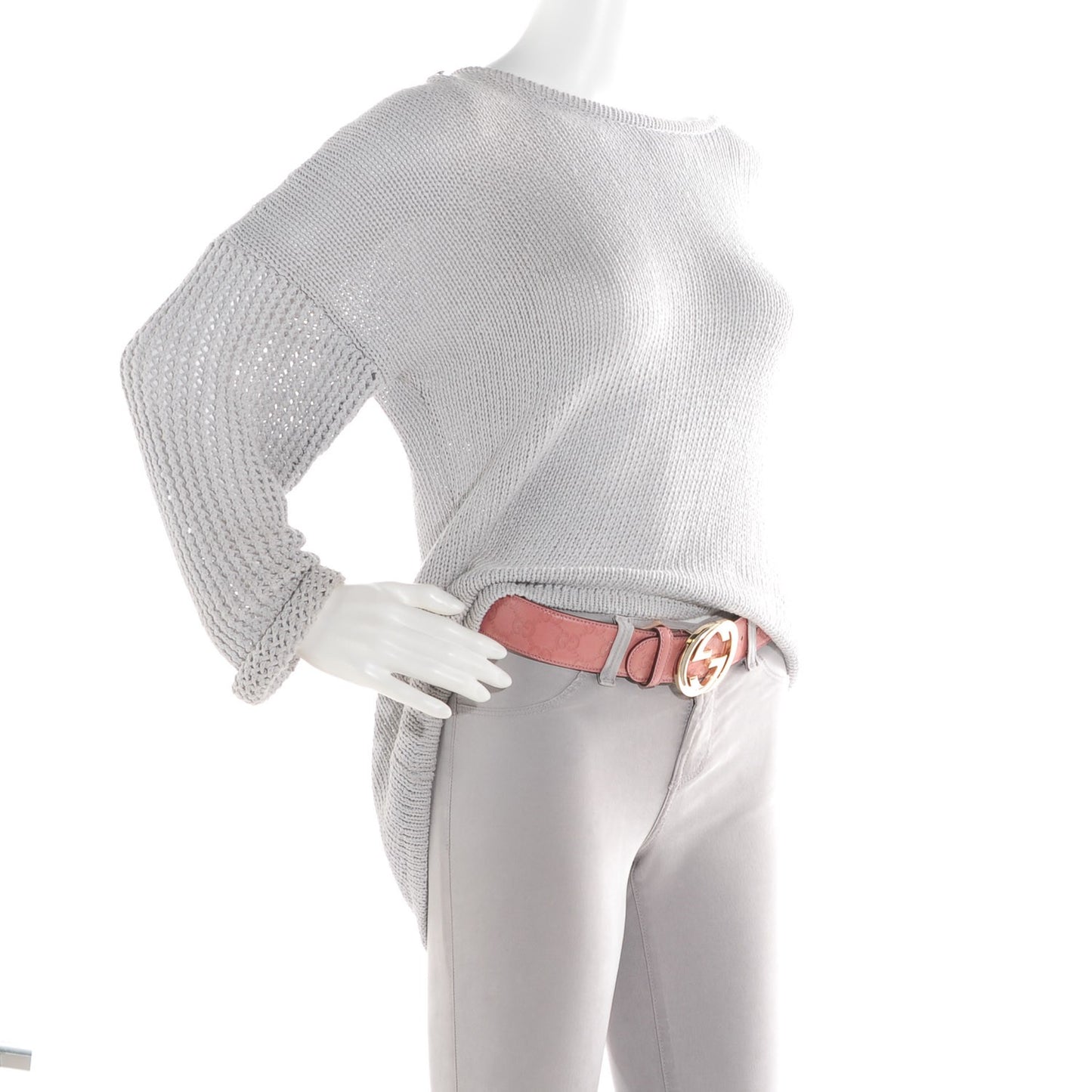 Guccissima Interlocking G Belt 75 30 Pink