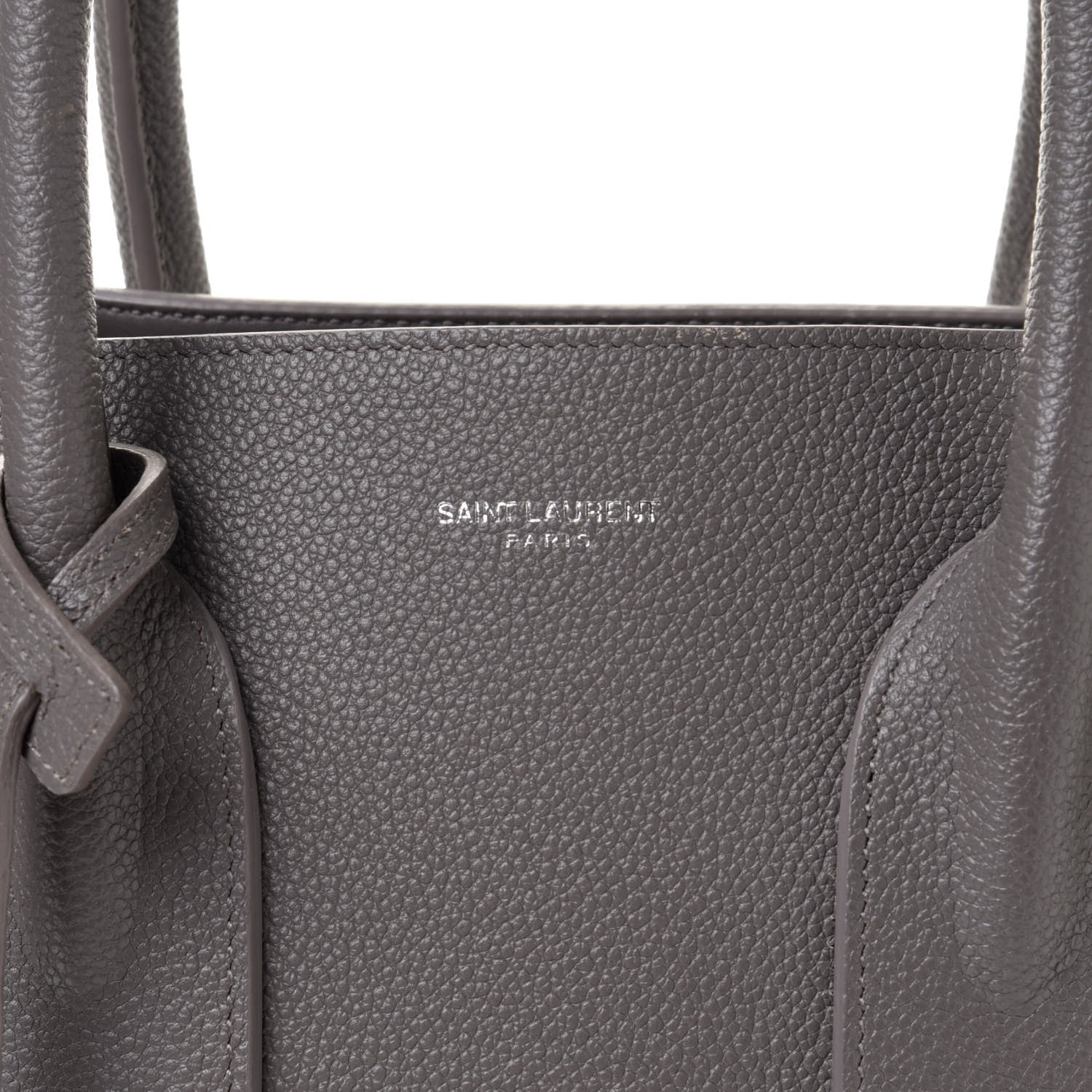 Saint Laurent Grained Calfskin Small Sac De Jour Fog 8 of 11