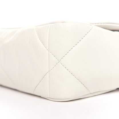 Chanel Goatskin Quilted Medium 19 Flap White 5 of 17