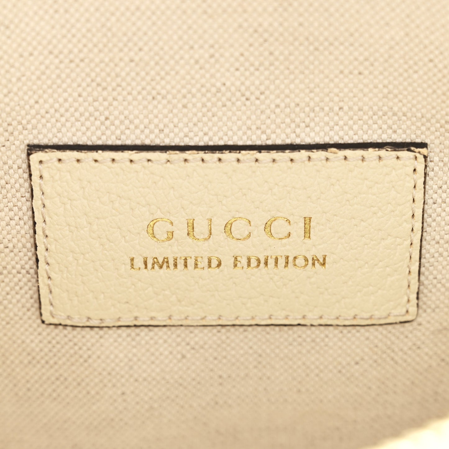 GG Supreme Monogram Textured Dollar Calfskin Mini Horsebit 1955 Top Handle Bag Beige Mystic White Oatmeal