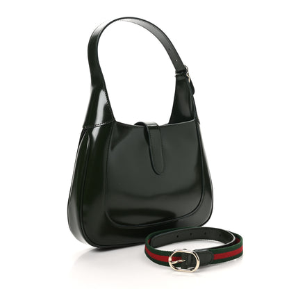 Gucci Glossed Calfskin Small Jackie Shoulder Bag Forest Green 3 of 10