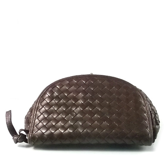 Vintage Woven Fold Over Shoulder Bag Ebano