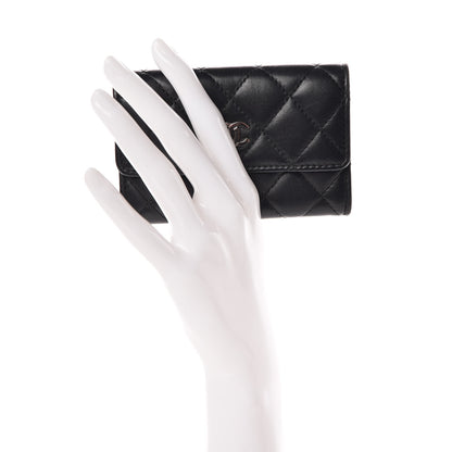 Chanel Lambskin Quilted Flap Card Holder Black 2 of 11