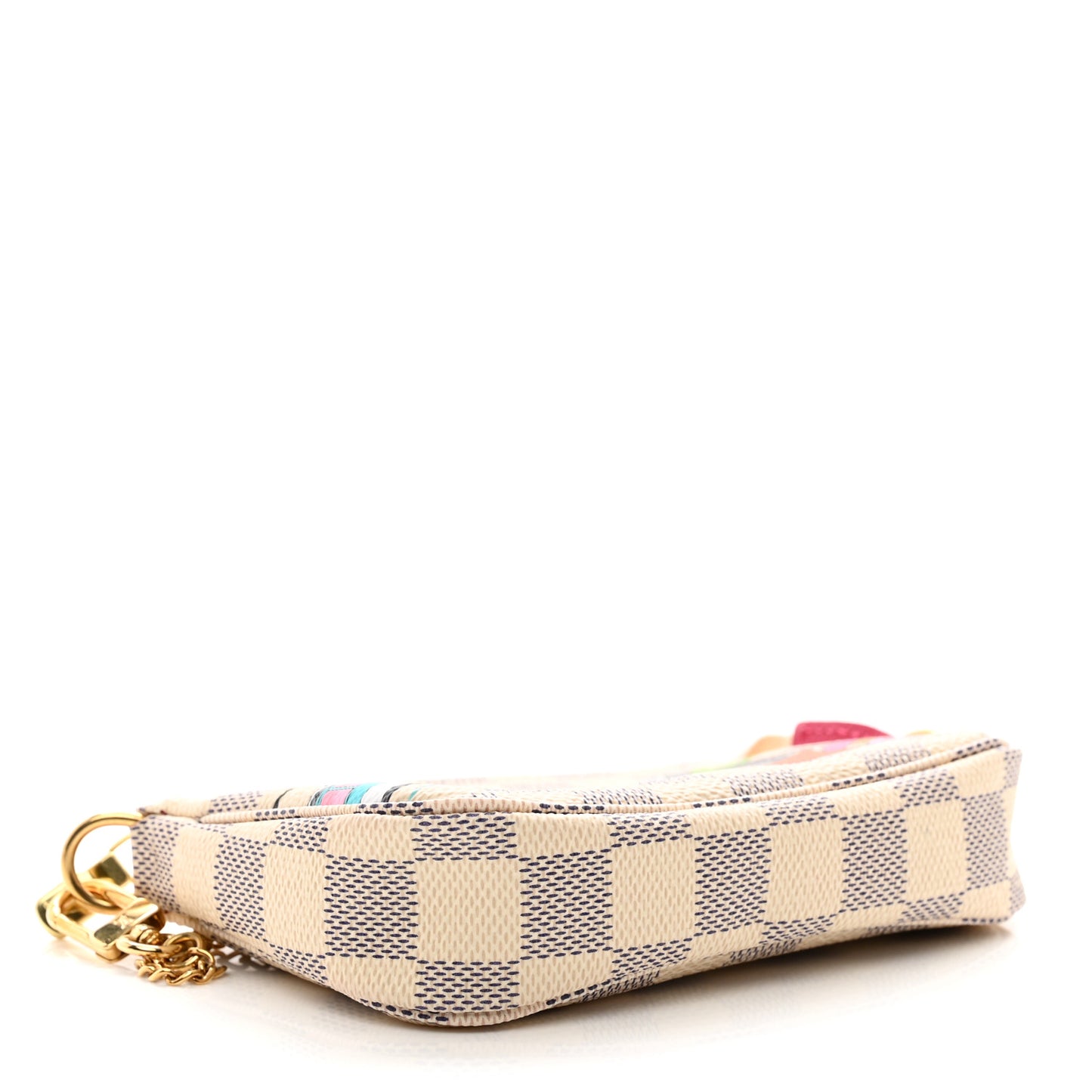 Damier Azur 2021 Christmas Animation Hollywood Mini Pochette Accessories Fuchsia