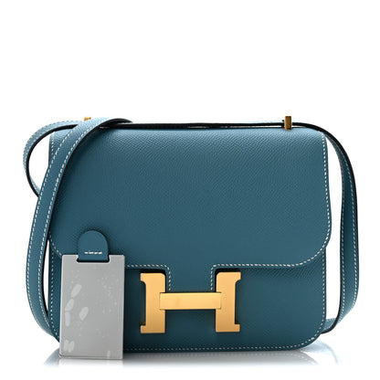 Hermes Epsom Constance 18 New Blue Jean 3 of 12
