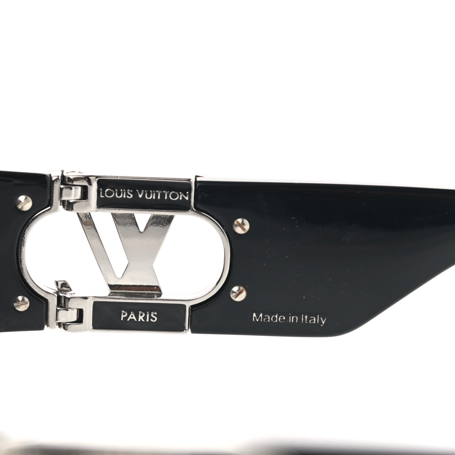 Louis Vuitton Acetate Enamel LV Link Cat Eye Sunglasses Z1663W Black 5 of 9