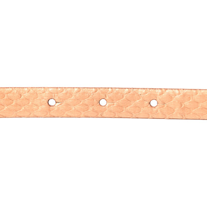 Chanel Pearlized Snakeskin CC Logo Skinny Belt 80 32 Beige 4 of 5