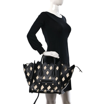 Celine Calfskin Medium Cutout Phantom Luggage Black 2 of 8