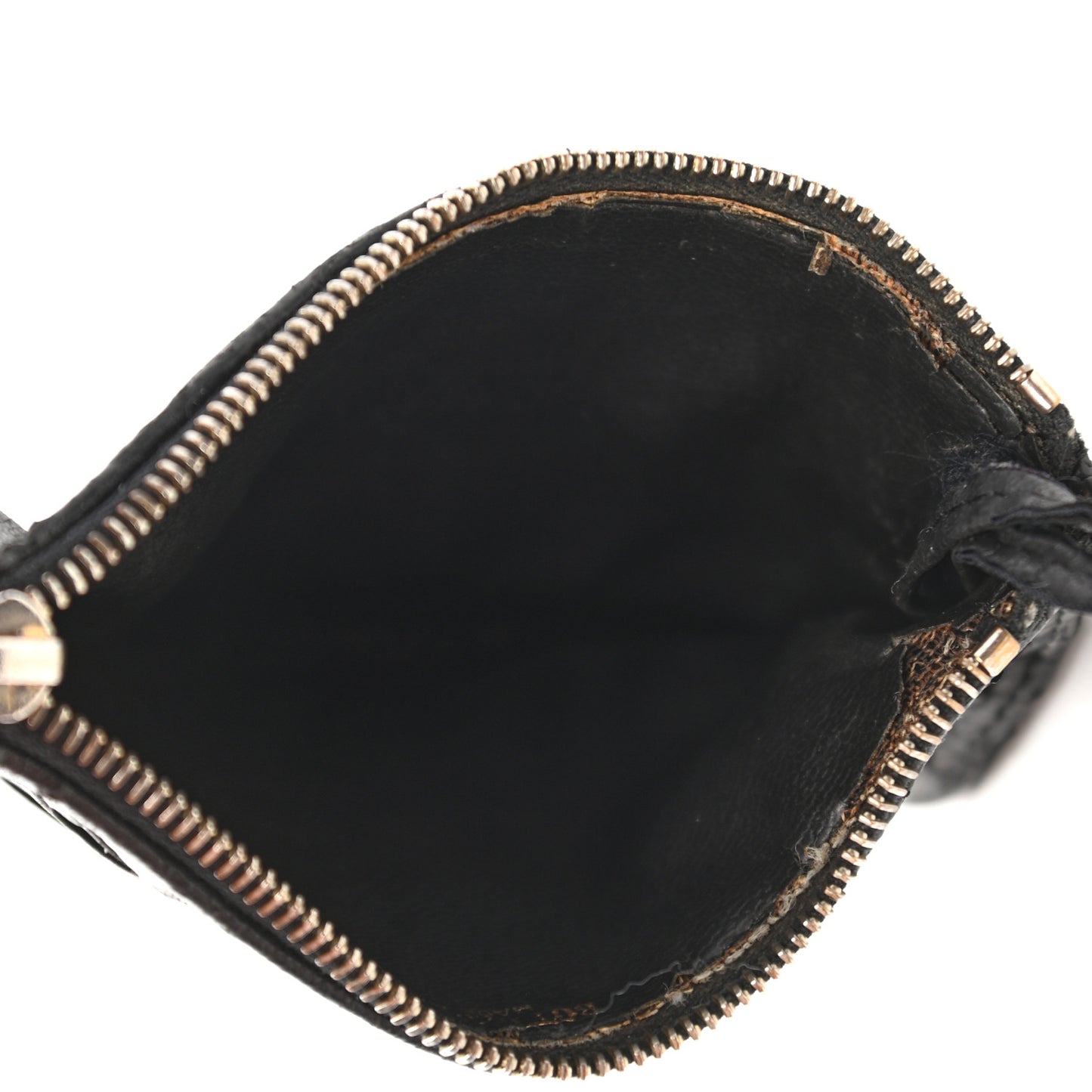 Nappa Intrecciato Zip Around Coin Purse Black