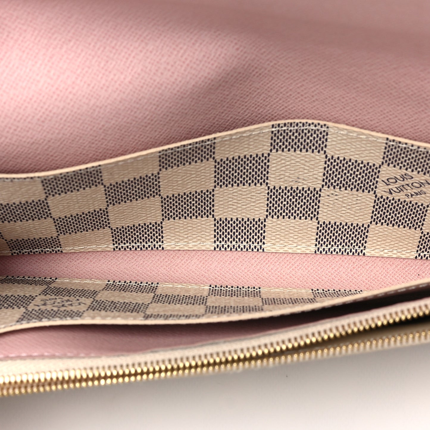 Damier Azur Emilie Wallet Rose Ballerine