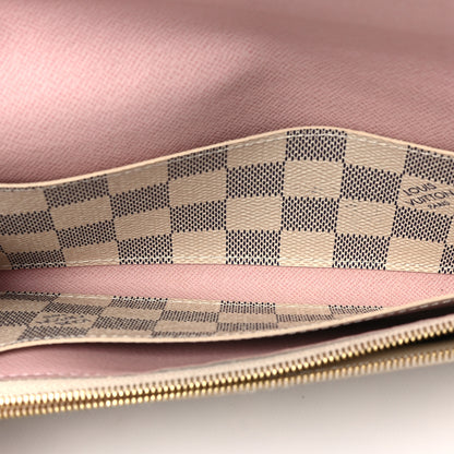 Louis Vuitton Damier Azur Emilie Wallet Rose Ballerine 5 of 8