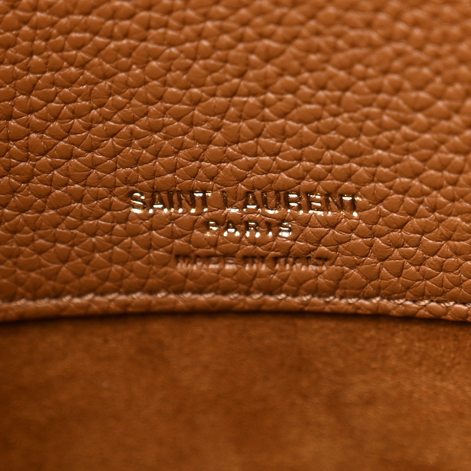 Saint Laurent Grained Calfskin Large Souple Sac De Jour Cinnamon 7 of 10