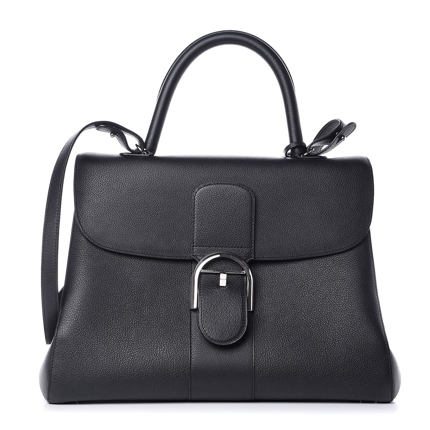 Grained Calfskin GM Brillant Satchel Black