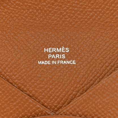 Hermes Epsom Calvi Card Case Gold 6 of 10