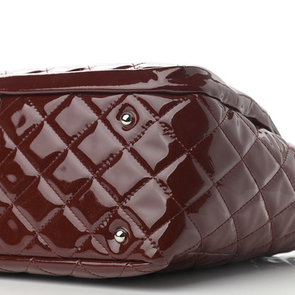 Chanel Patent Quilted Large Chic and Glitter Tote Dark Red 10 of 11