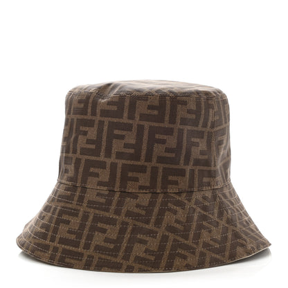 Fendi Technical Fabric FF Reversible Bucket Hat S Tobacco Beige 1 of 15