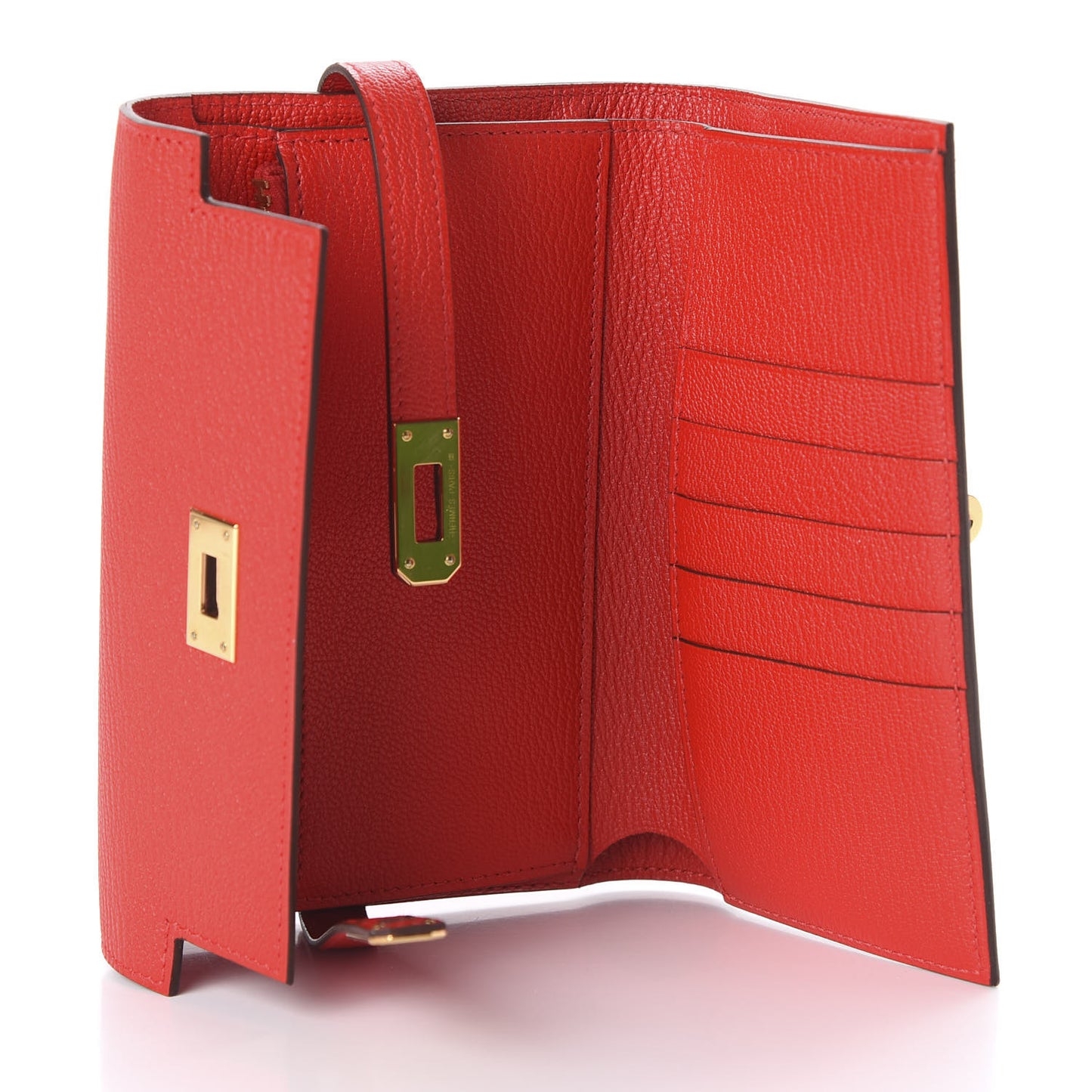 Chevre Mysore Medium Kelly Wallet Rouge De Coeur