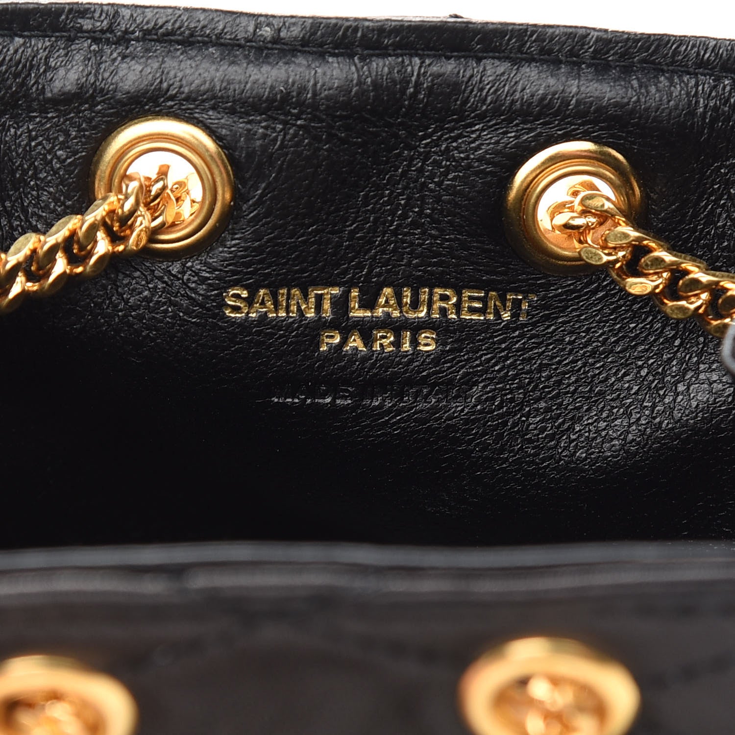 Saint Laurent Lambskin Quilted Baby Bucket Bag Black 6 of 8