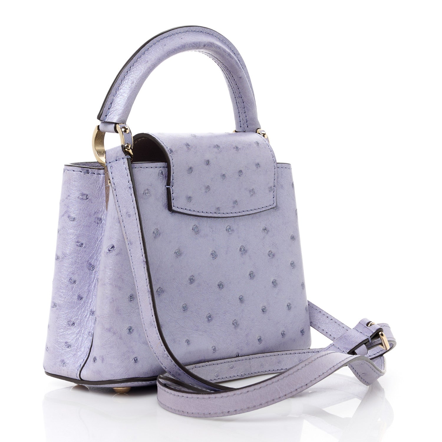 Louis Vuitton Ostrich Capucines Mini Grey 3 of 11
