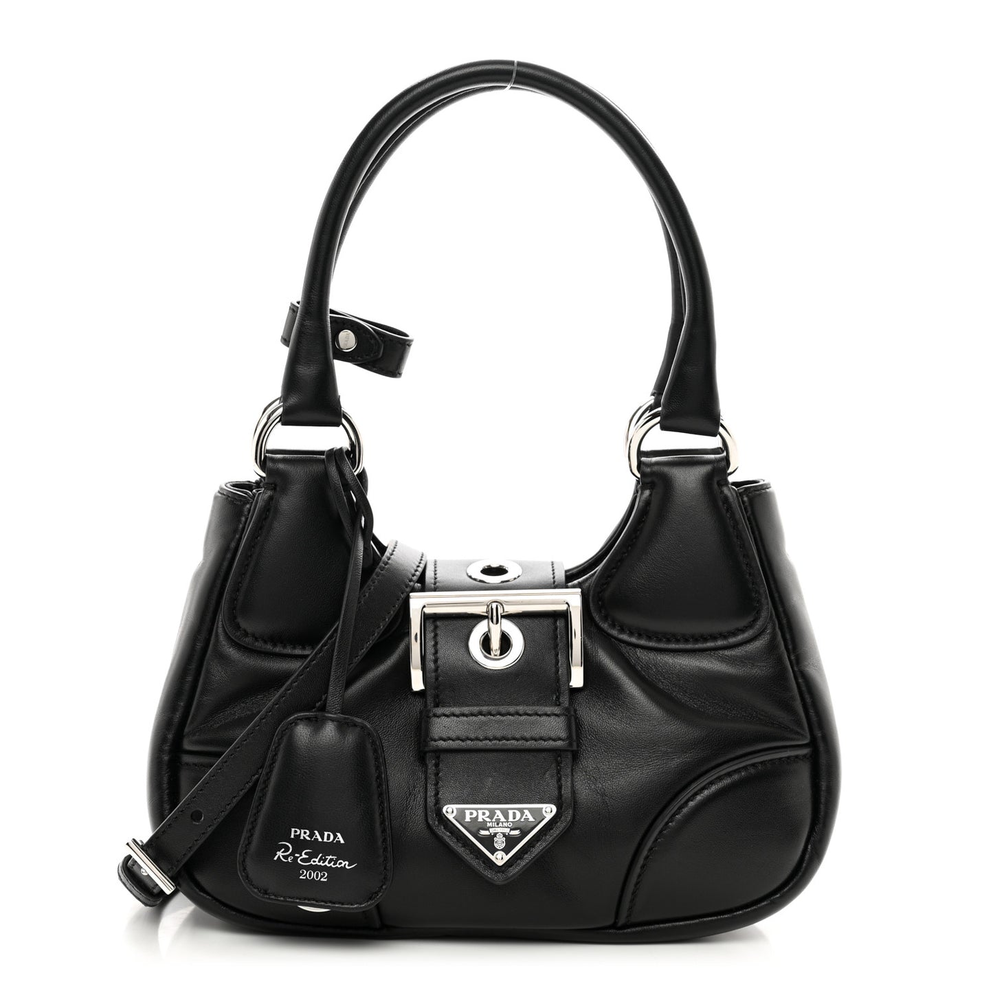 Nappa Soft Padded Re-Edition 2002 Moon Bag Black