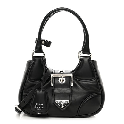 Prada Nappa Soft Padded Re-Edition 2002 Moon Bag Black 1 of 9
