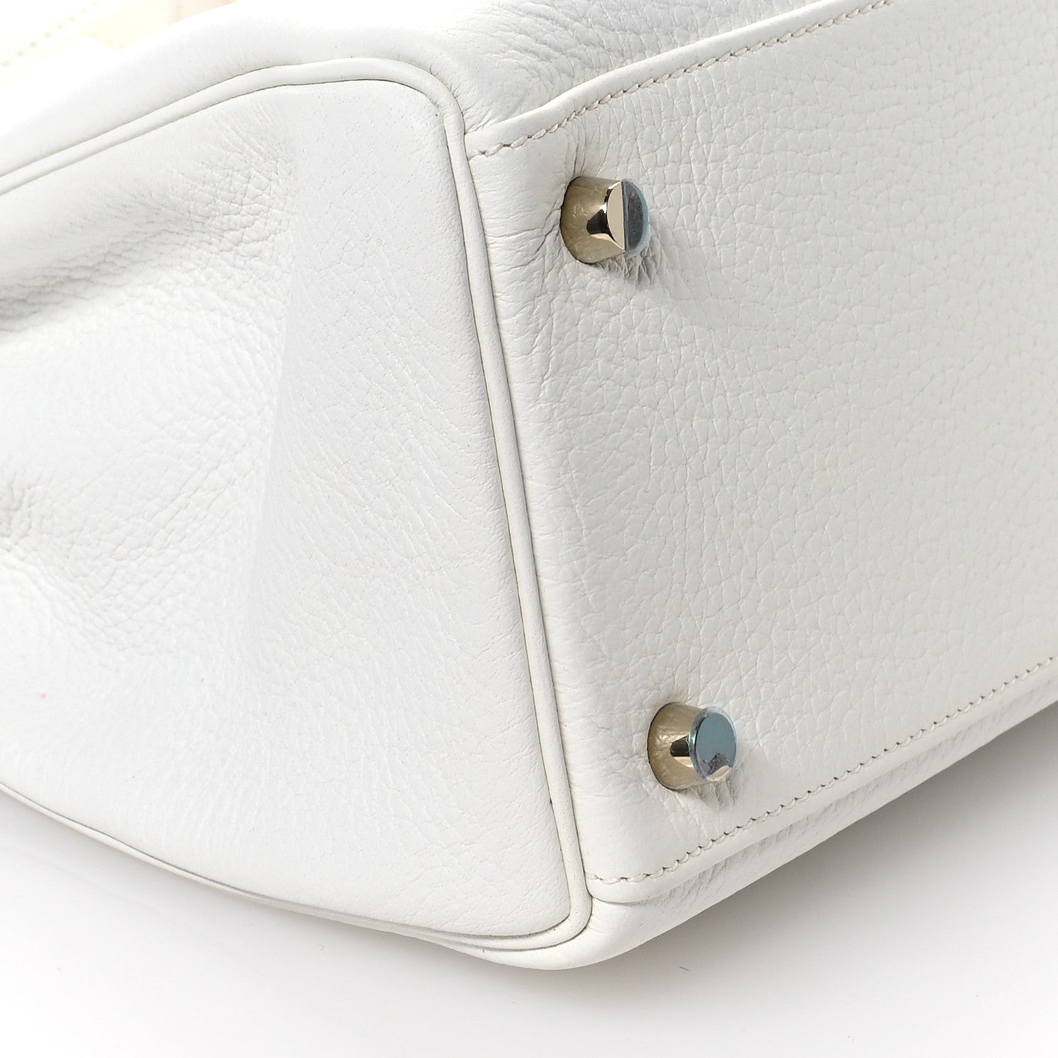 Hermes Taurillon Clemence Kelly Retourne 32 White 9 of 11