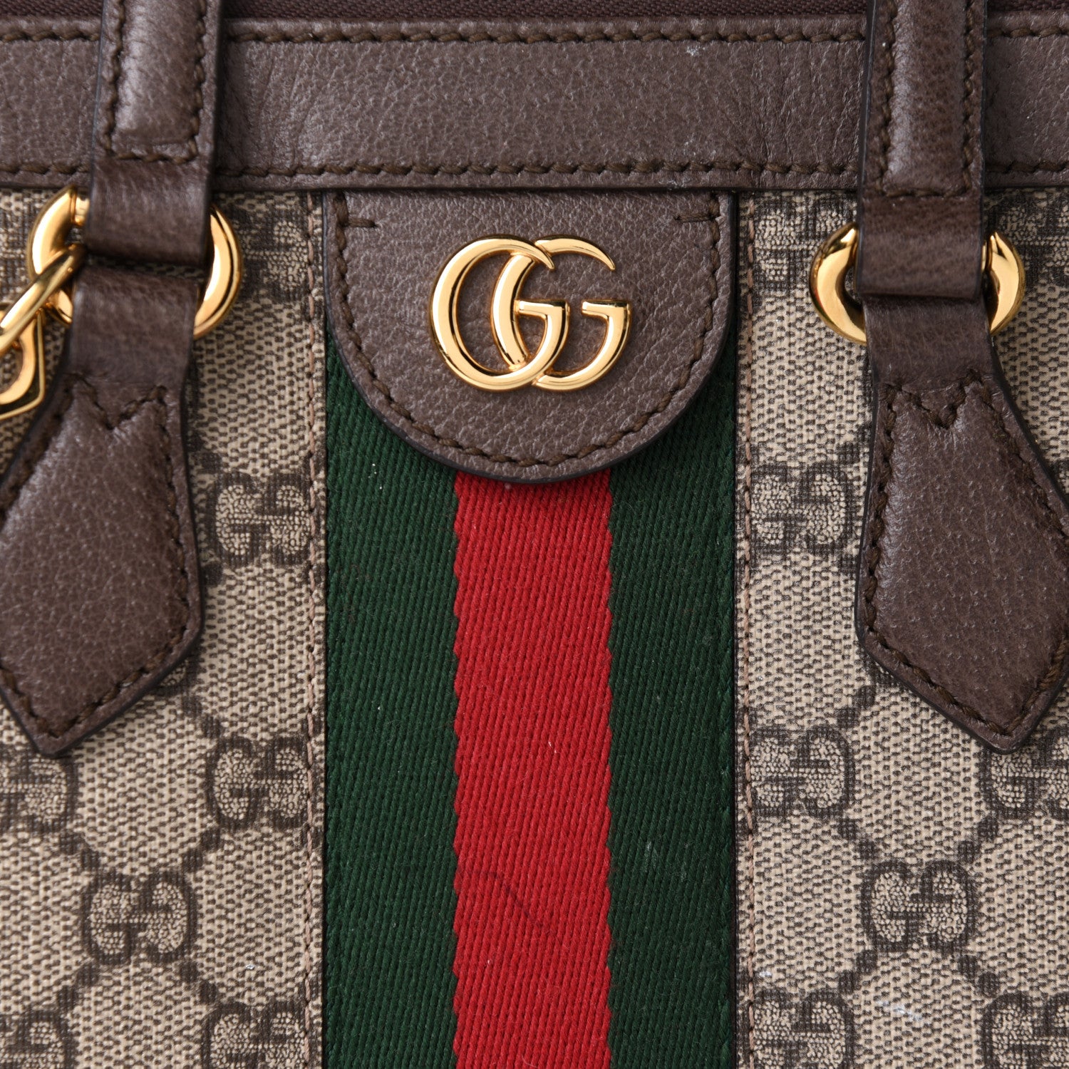 Gucci GG Supreme Monogram Small Ophidia Tote Bag Brown 11 of 13