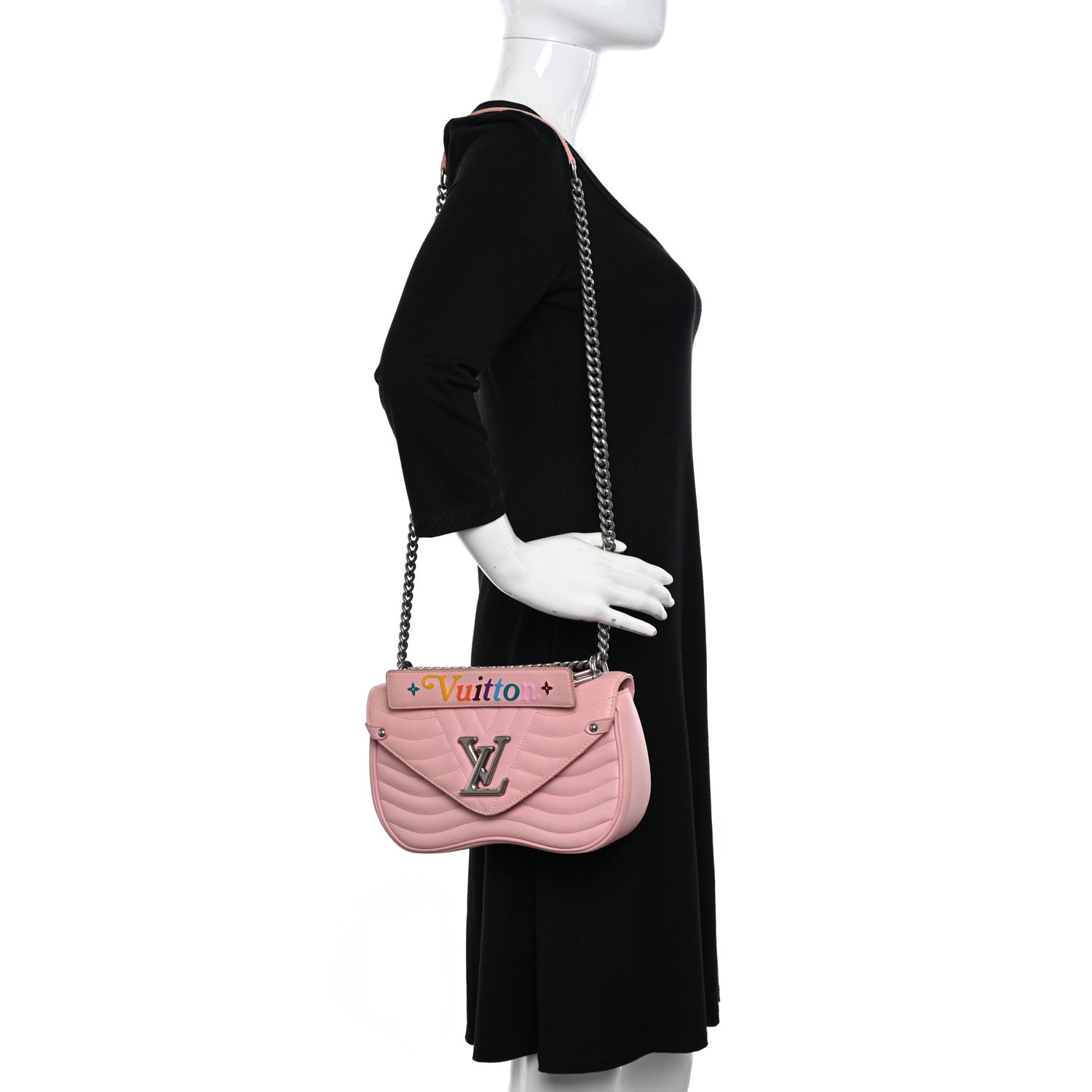 Louis Vuitton Calfskin New Wave Chain MM Smoothie Pink 2 of 10