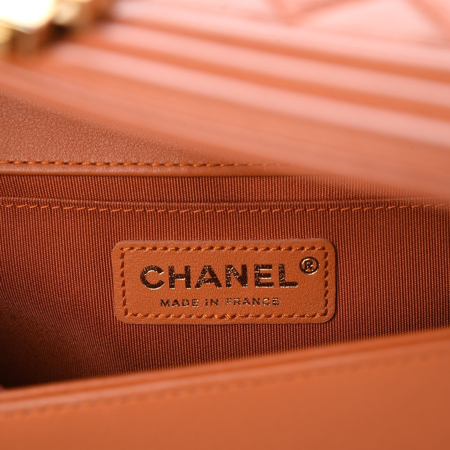 Chanel Lambskin Quilted Medium Boy Flap Orange 6 of 10