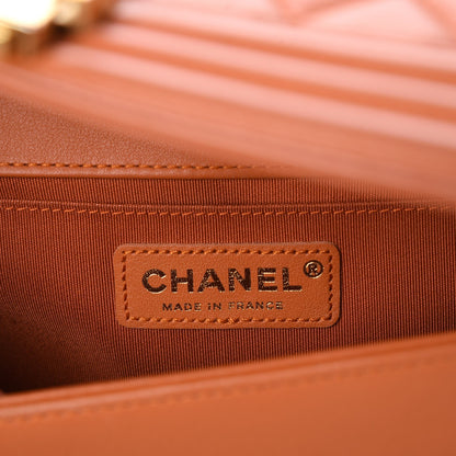 Chanel Lambskin Quilted Medium Boy Flap Orange 6 of 10