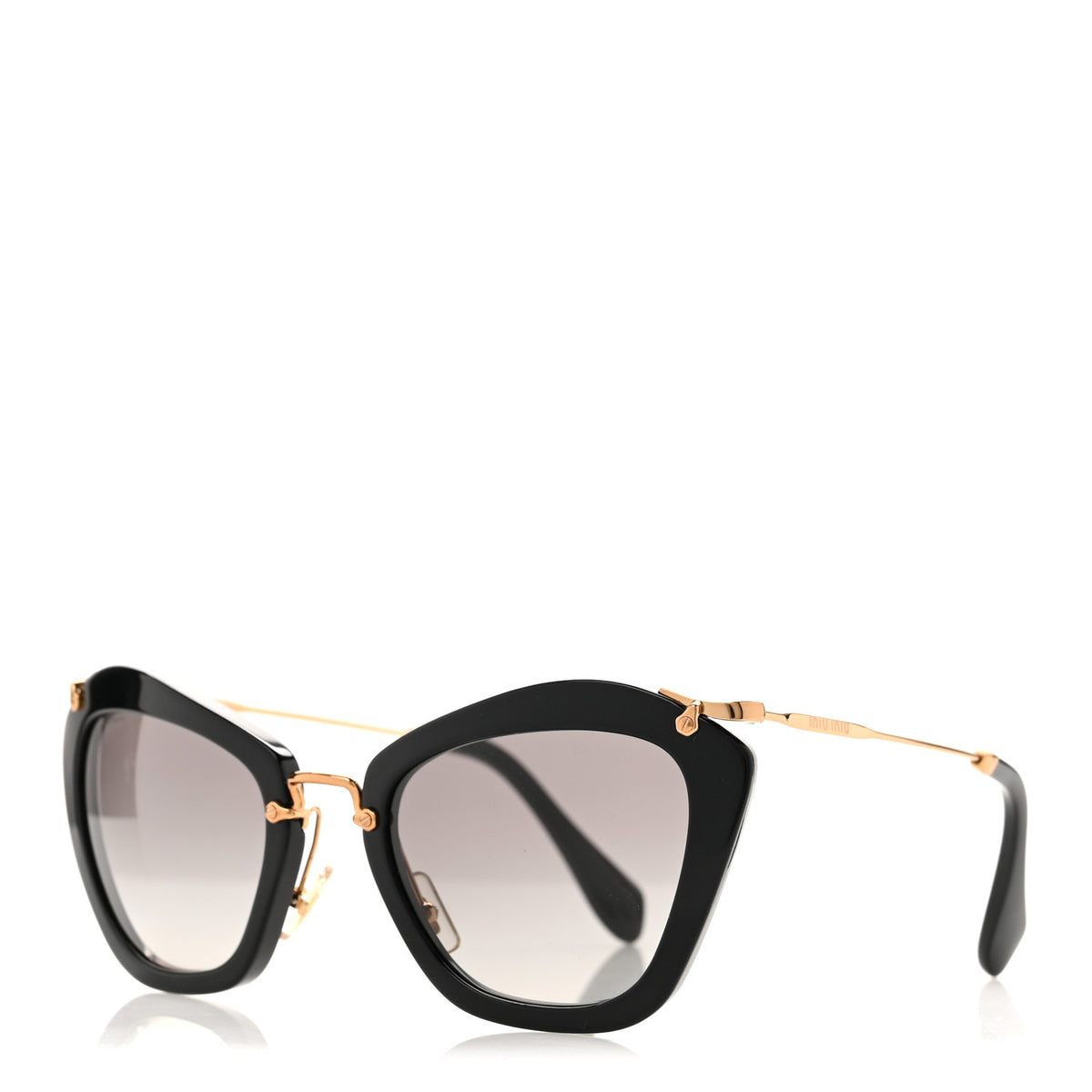 Miu Miu Acetate Metal Cat Eye Sunglasses SMU10N Black 1 of 6