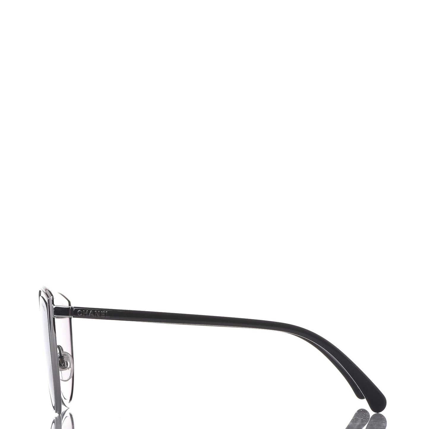 Silver Metal Cat Eye Sunglasses 4222 Silver Black
