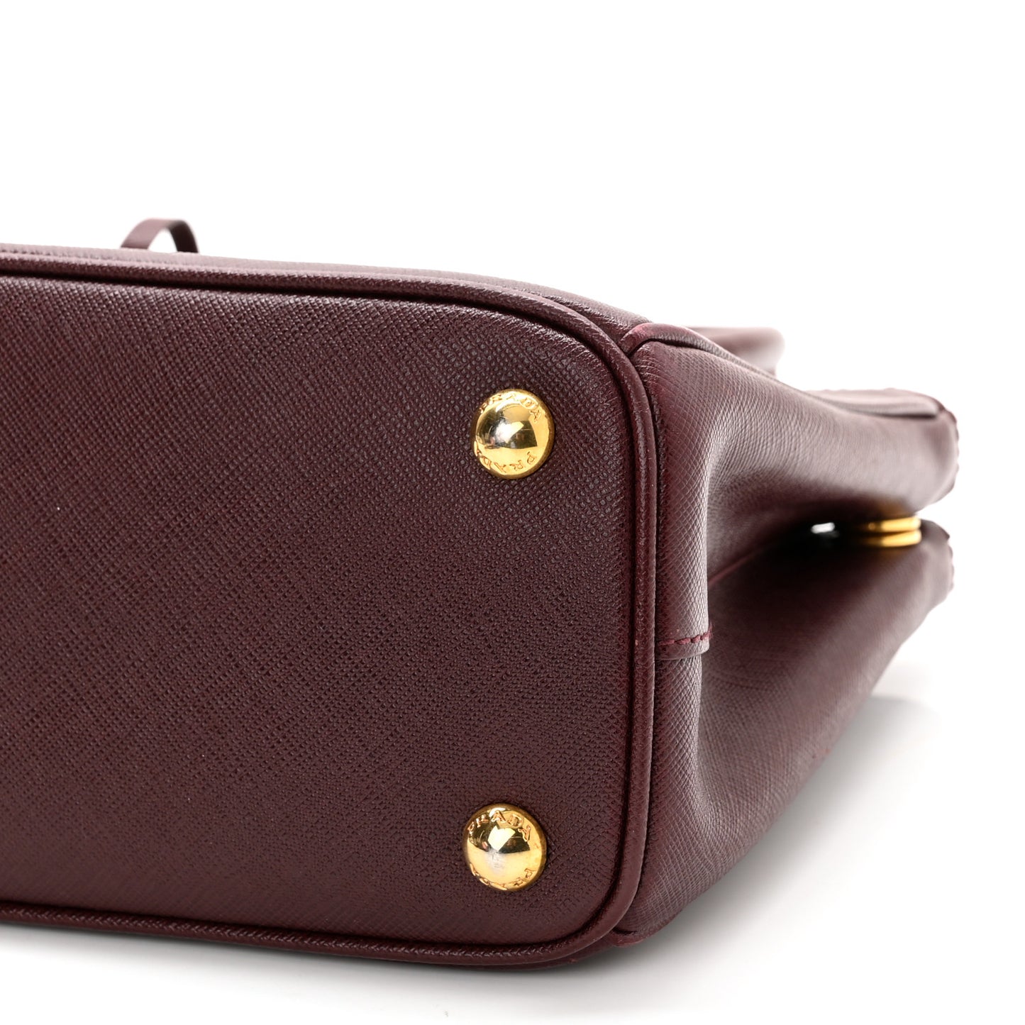 Saffiano Mini Galleria Double Zip Tote Granato