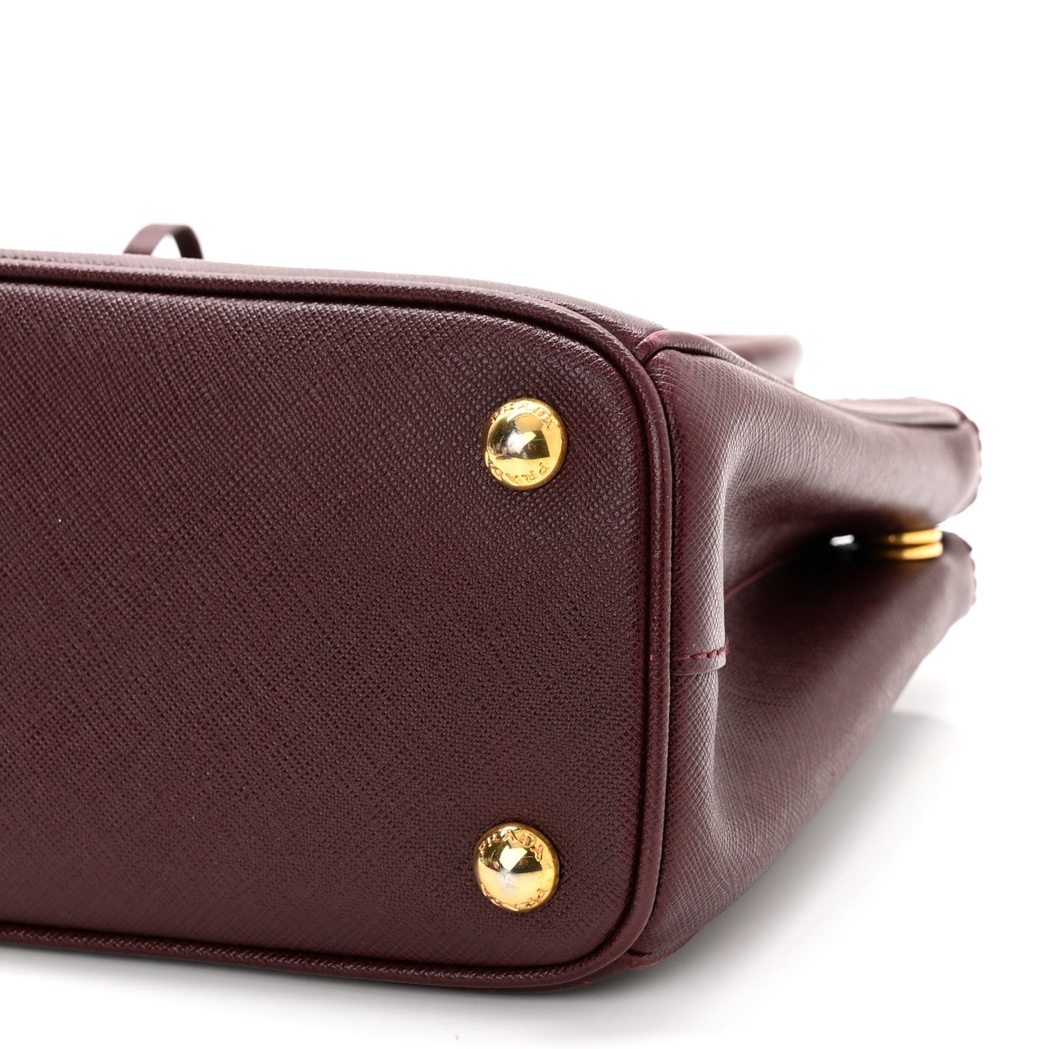 Prada Saffiano Mini Galleria Double Zip Tote Granato 11 of 18