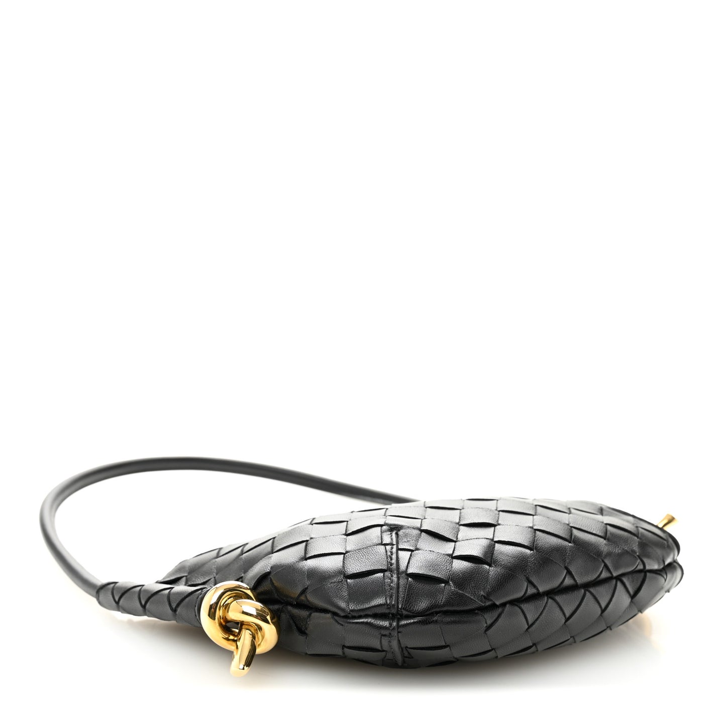 Nappa Intrecciato Mini Solstice Shoulder Bag Black