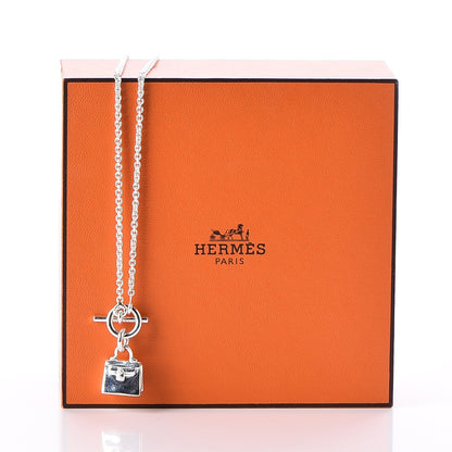 Hermes Sterling Silver Kelly Charm Pendant Necklace 6 of 6