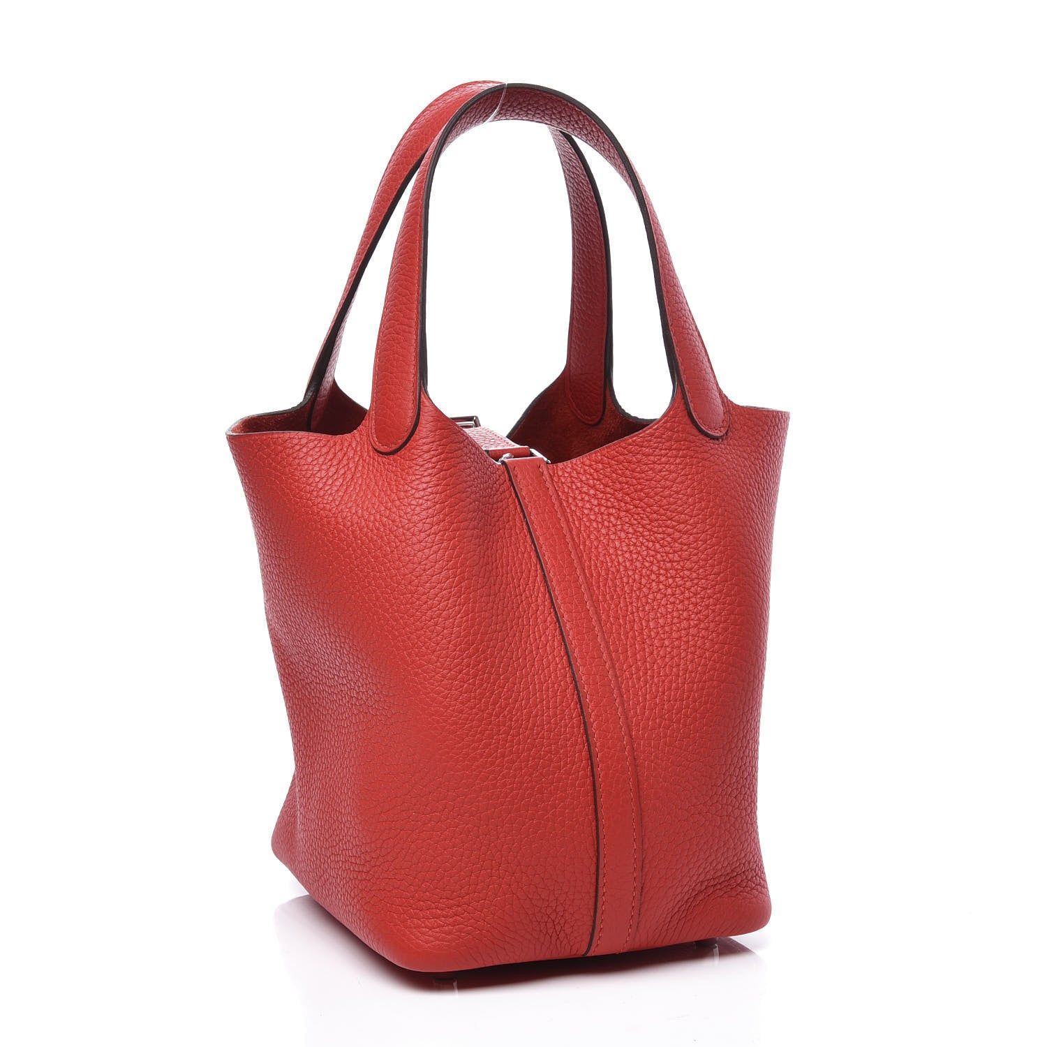 Hermes Taurillon Clemence Picotin Lock 18 PM Rouge De Coeur 2 of 10