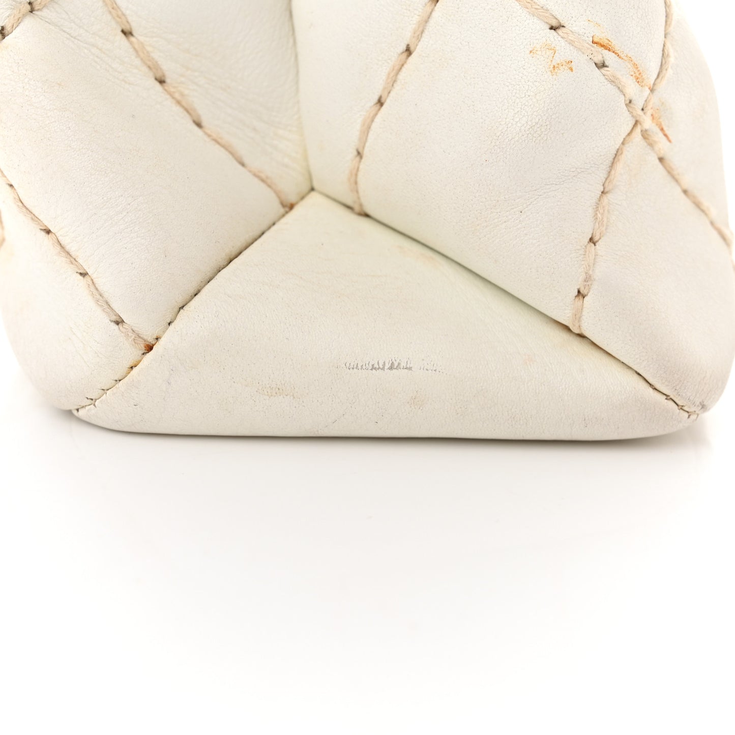 Calfskin Wild Stitch Shoulder Bag White