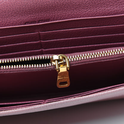 Miu Miu Goatskin Madras Bi-Color Continental Wallet Anticho Orchidea 12 of 26