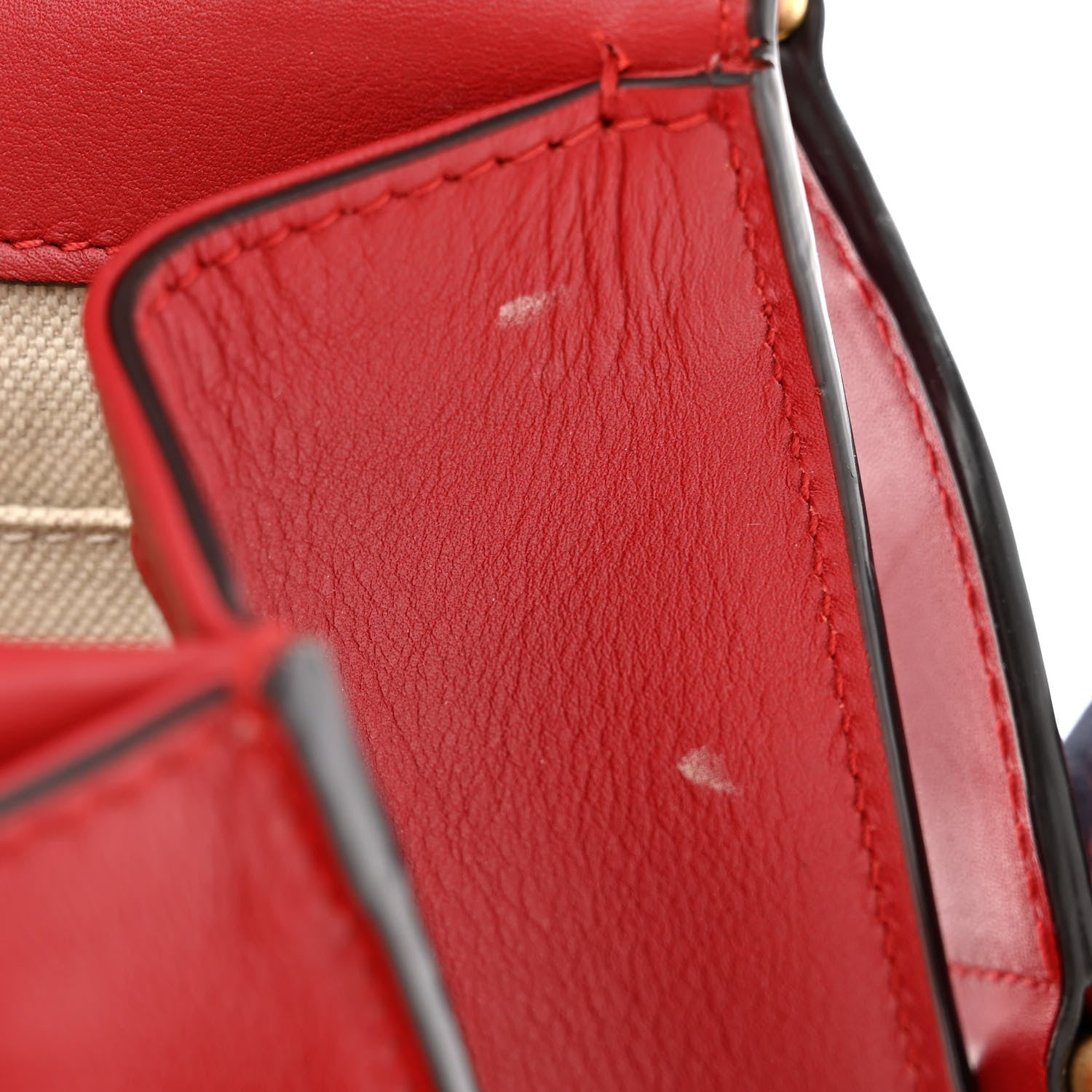 Gucci Calfskin Bamboo Web Medium Dionysus Top Handle Bag Red White Blue 14 of 19