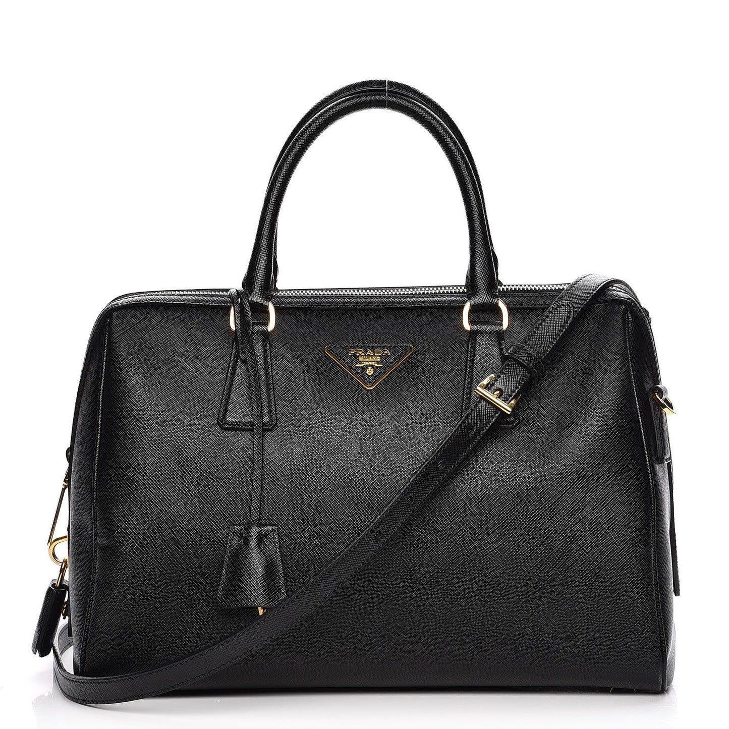 Saffiano Lux Bowler Black