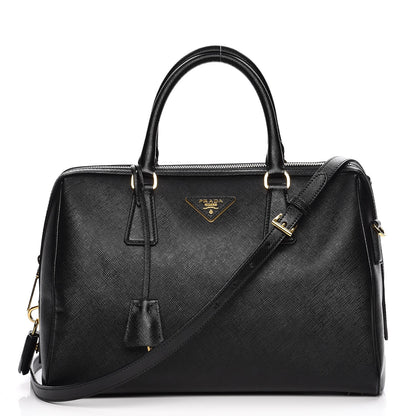 Prada Saffiano Lux Bowler Black 1 of 8