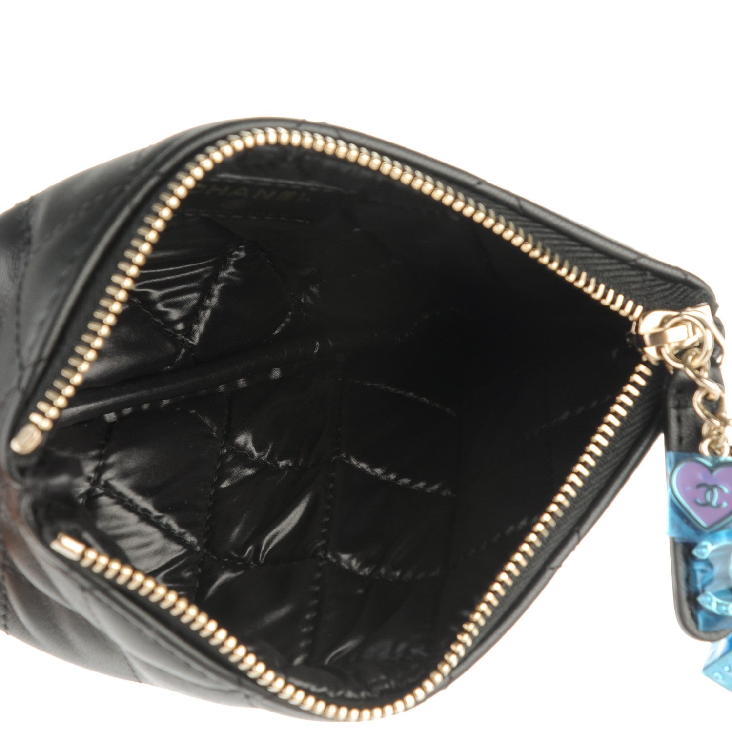 Chanel Lambskin Quilted Casino Coin Purse Black 5 of 8