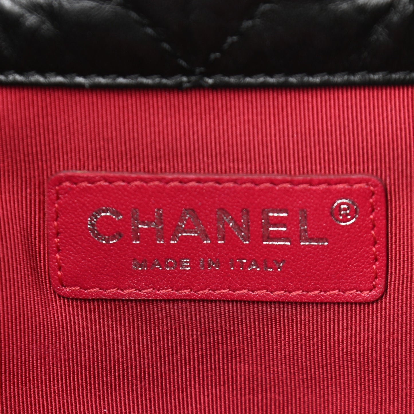 Aged Calfskin Quilted Small Gabrielle Backpack Black