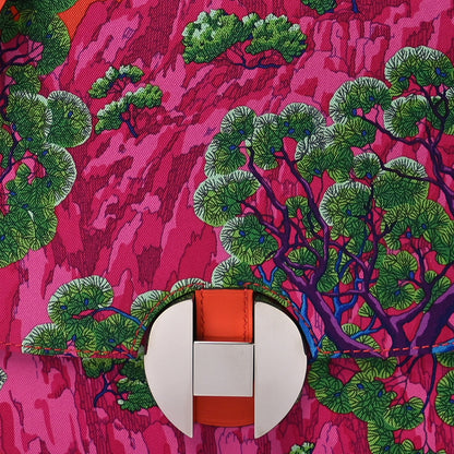 Hermes Swift Silk Sieste Au Paradis 2002 20 Fuchsia Bleu Orange Poppy 8 of 11