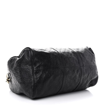 Gucci Guccissima Medium Carry On Duffle Black 3 of 9