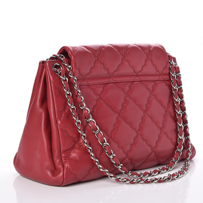 Chanel Calfskin Double Stitch Large Hamptons Flap Bag Red 3 of 7
