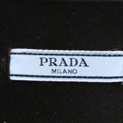 Prada Satin Crystal Logo 10mm Slide Sandals 39 Black 7 of 10