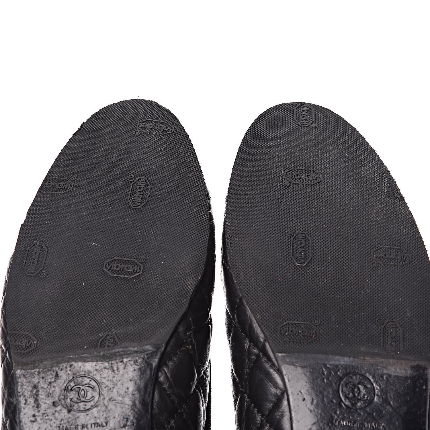 Chanel Aged Calfskin Quilted Cap Toe Ballerina Flats 40 Black 15 of 18
