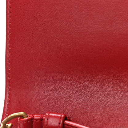 Saint Laurent Patent Calfskin Monogram Kate Wallet On Chain Rouge Eros 8 of 12
